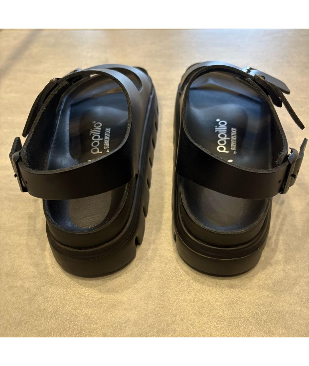 BIRKENSTOCK Черные кожаные сандалии, фото 4