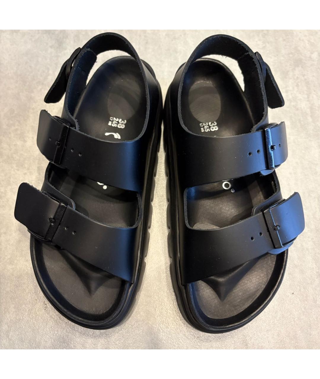 BIRKENSTOCK Черные кожаные сандалии, фото 2