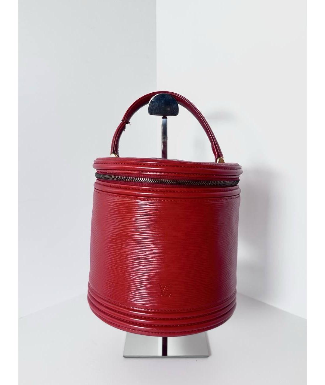 LOUIS VUITTON Красная кожаная сумка с короткими ручками, фото 9