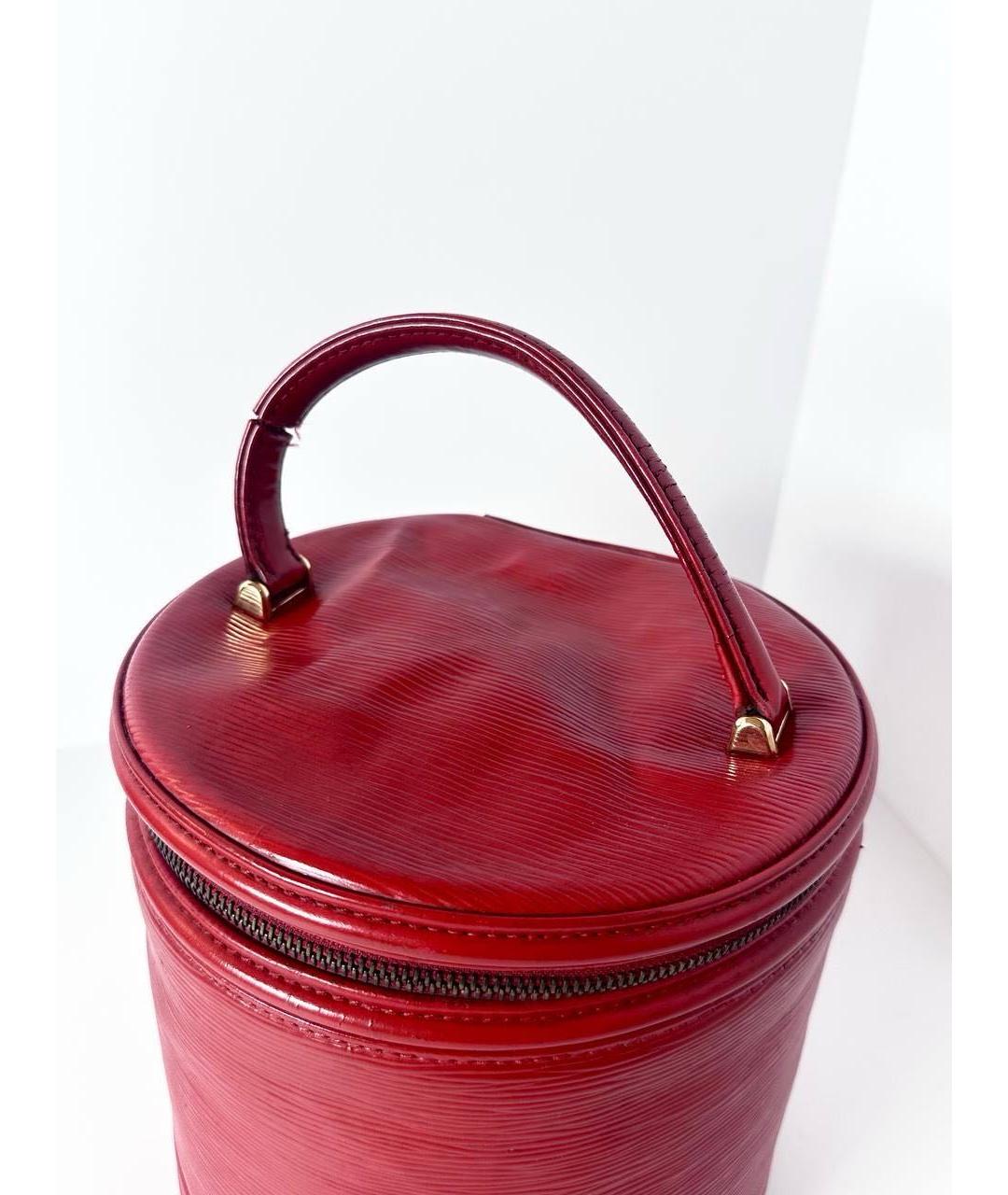 LOUIS VUITTON Красная кожаная сумка с короткими ручками, фото 3