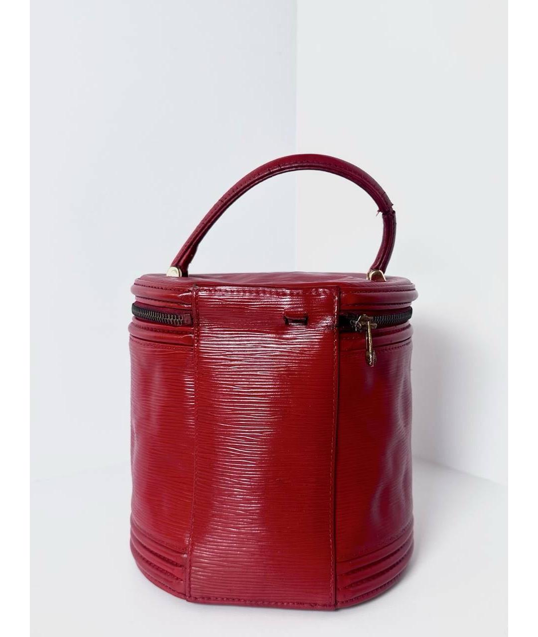 LOUIS VUITTON Красная кожаная сумка с короткими ручками, фото 4