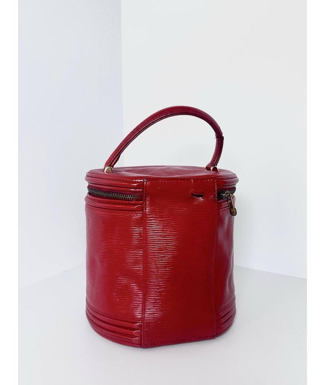 LOUIS VUITTON Красная кожаная сумка с короткими ручками, фото 5
