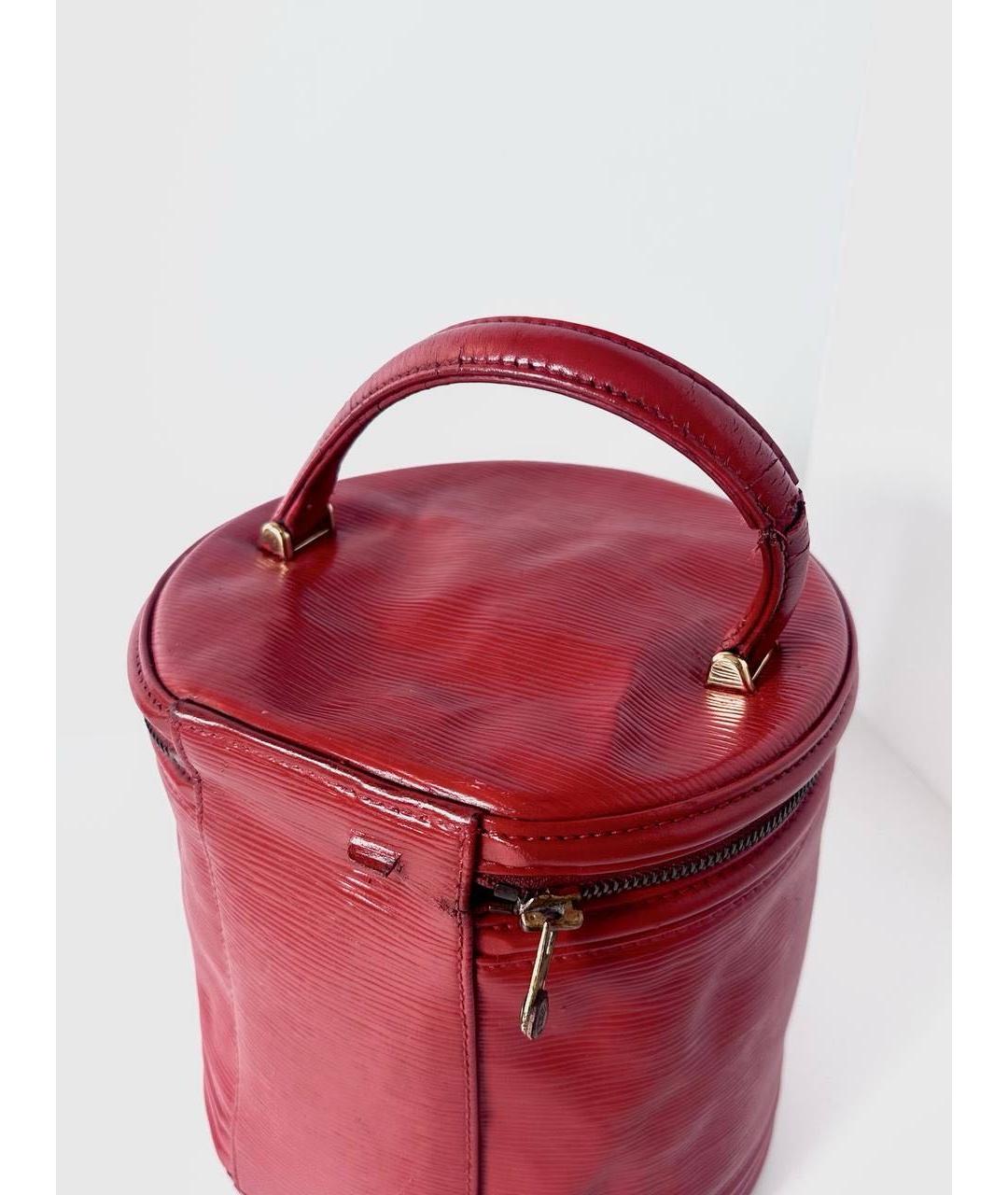LOUIS VUITTON Красная кожаная сумка с короткими ручками, фото 6