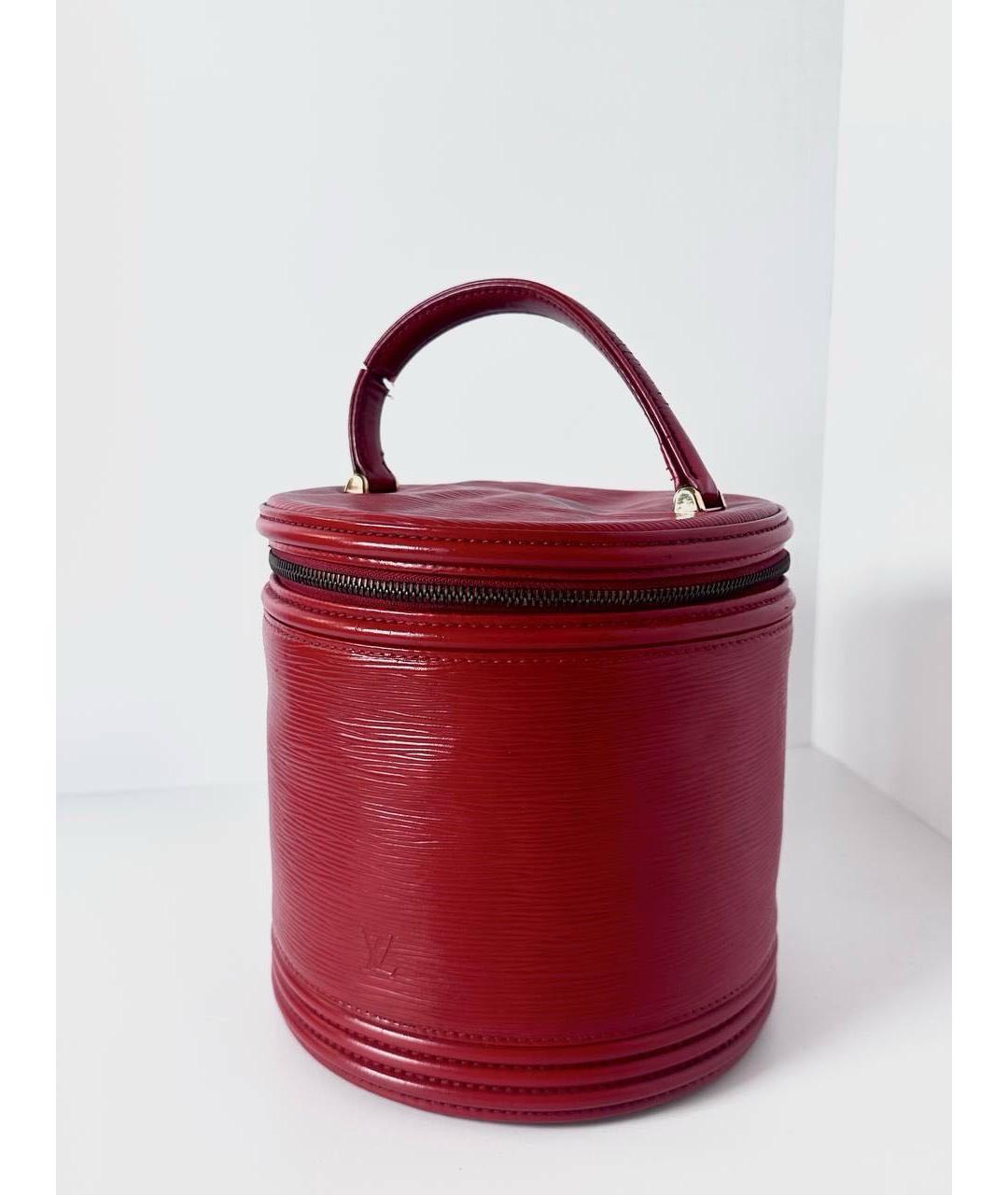 LOUIS VUITTON Красная кожаная сумка с короткими ручками, фото 2