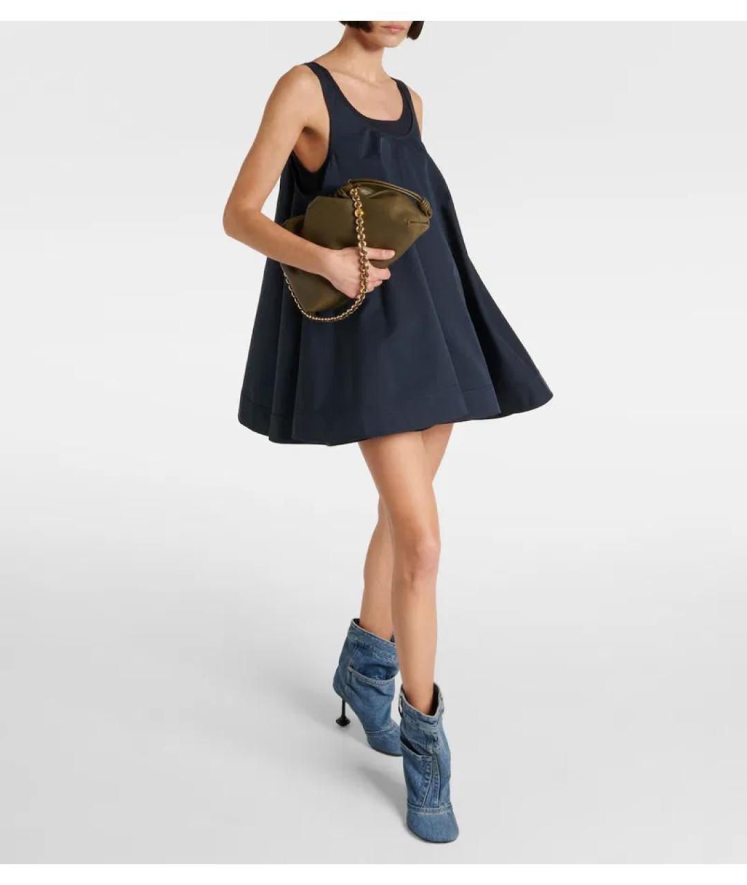 LOEWE Темно-синее хлопковое коктейльное платье, фото 5