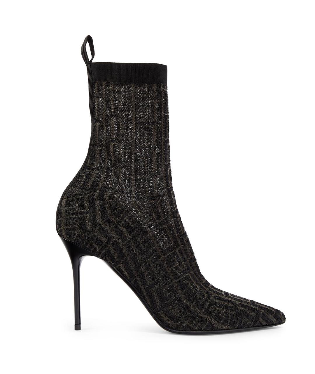 BALMAIN Черные текстильные ботильоны, фото 1