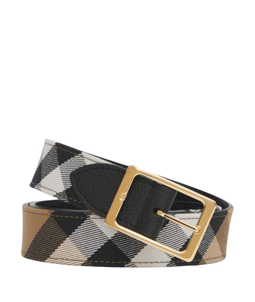 BURBERRY Бежевый кожаный ремень, фото 1