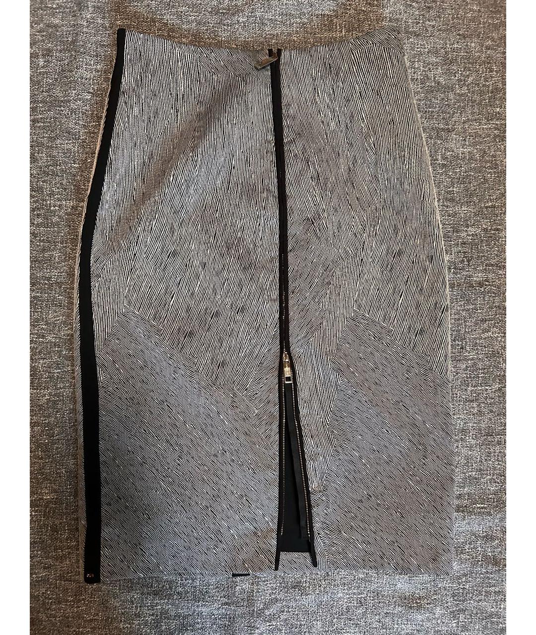 SPORTMAX Черная полиэстеровая юбка миди, фото 3