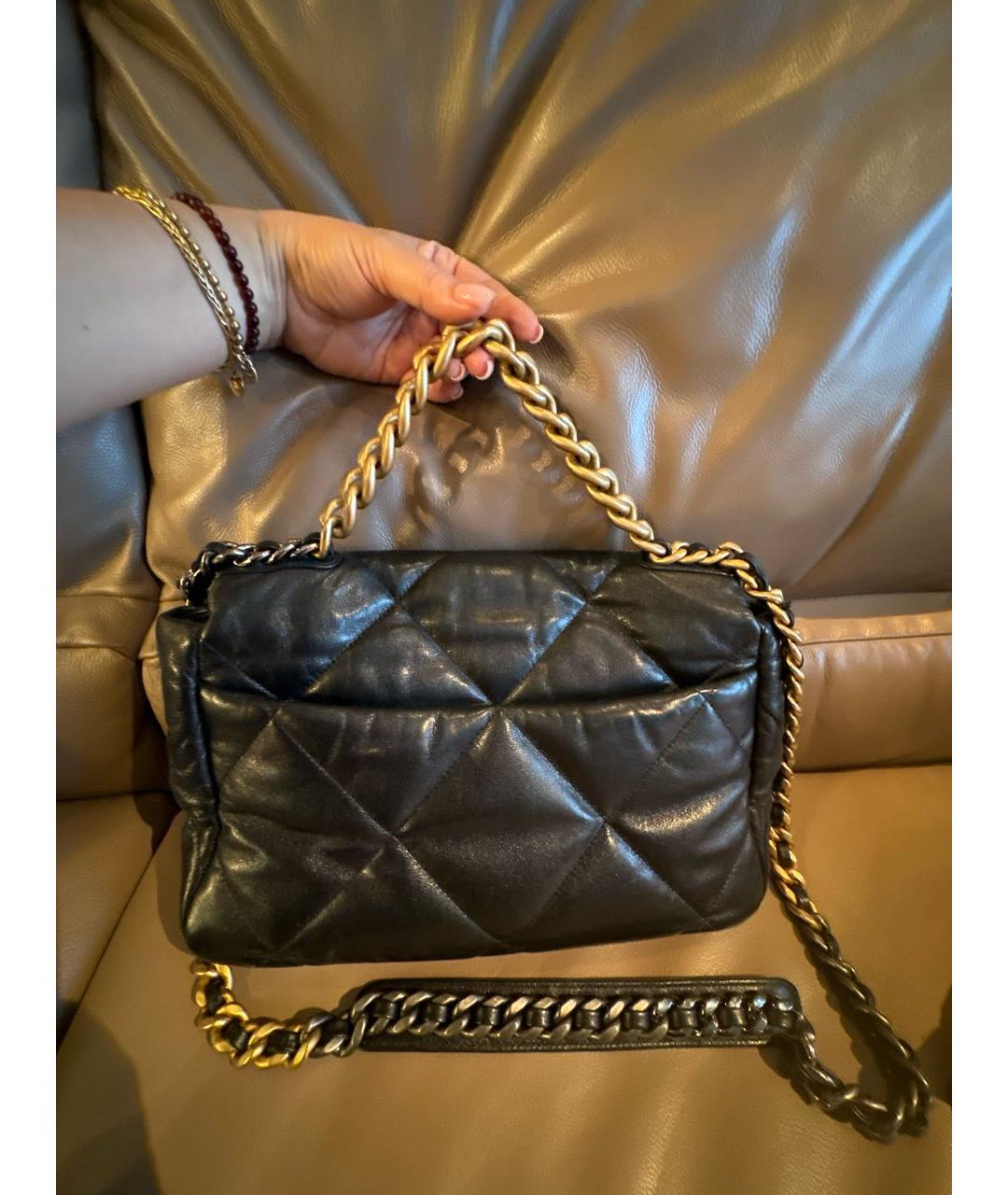 CHANEL Черная кожаная сумка через плечо, фото 3