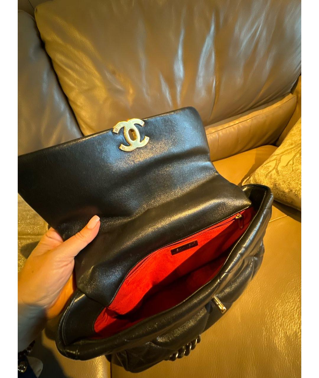 CHANEL Черная кожаная сумка через плечо, фото 4