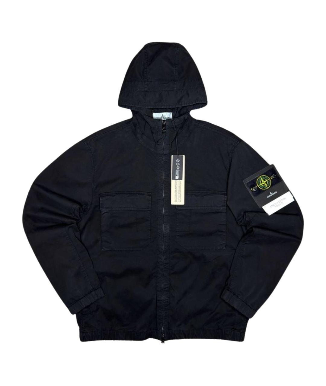 STONE ISLAND Черная хлопковая куртка, фото 1