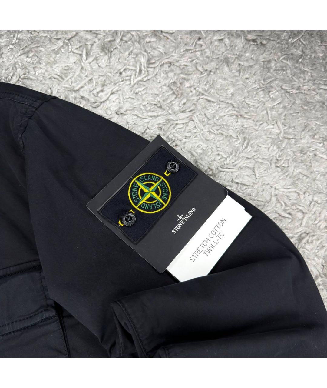 STONE ISLAND Черная хлопковая куртка, фото 4