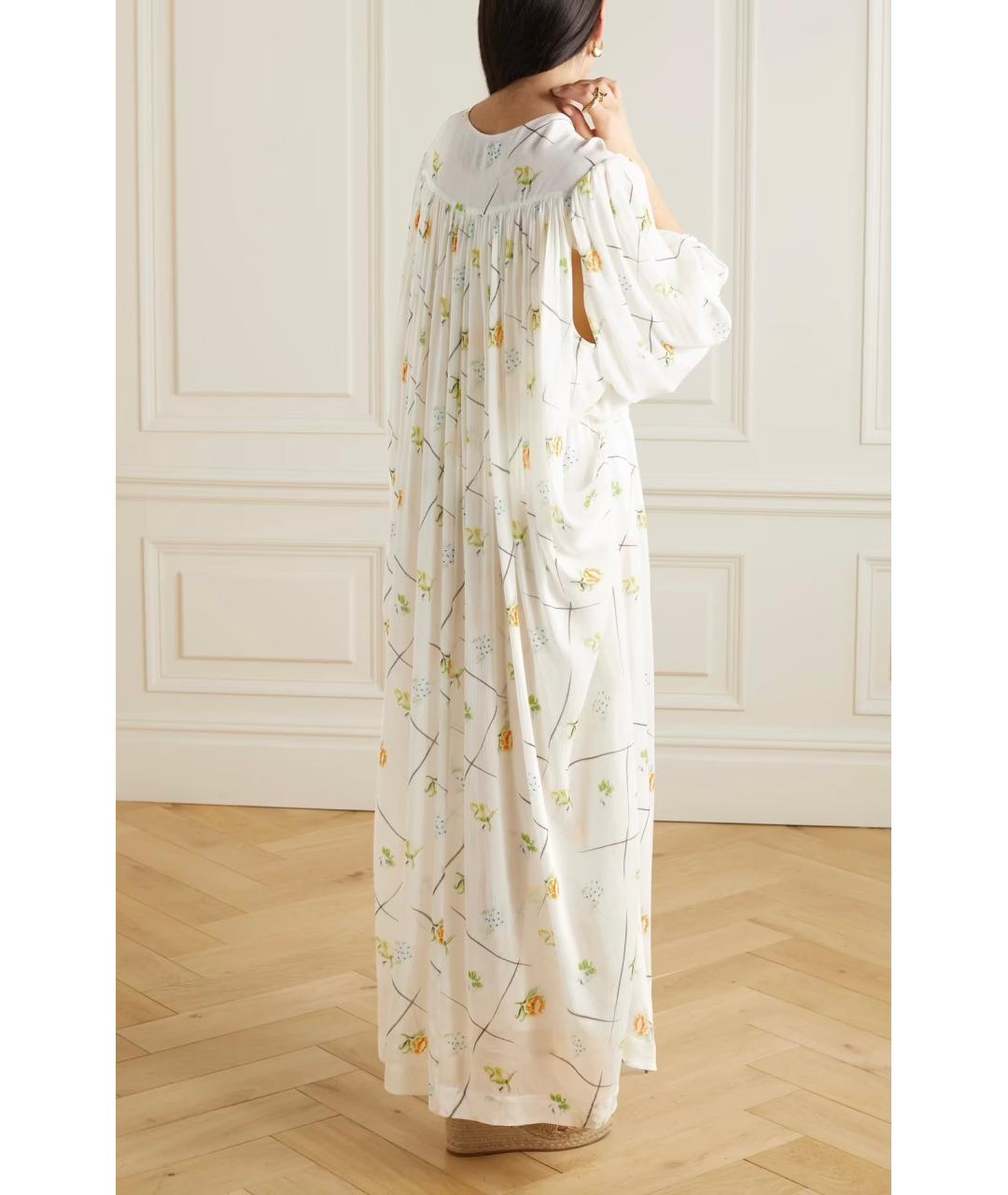 LOEWE Белое вискозное коктейльное платье, фото 3