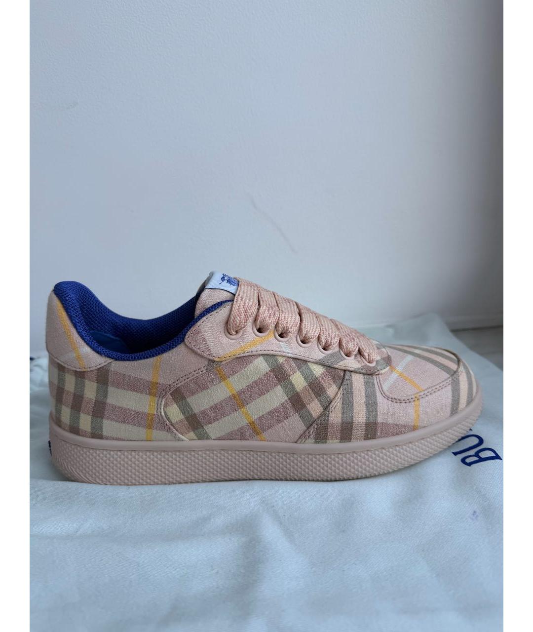 BURBERRY Розовые кеды, фото 5