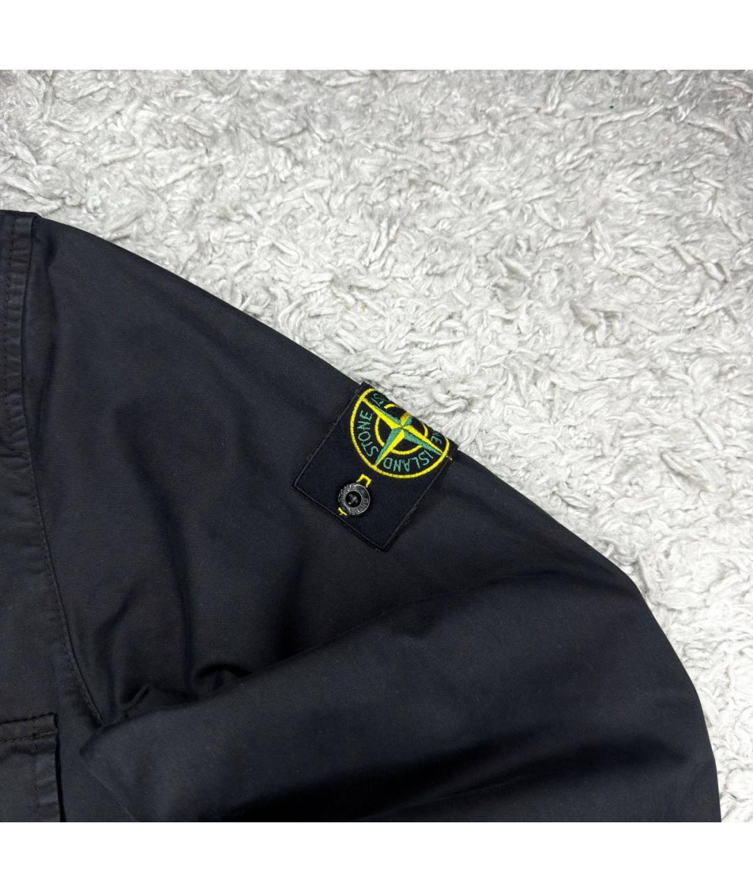 STONE ISLAND Черная хлопковая куртка, фото 2