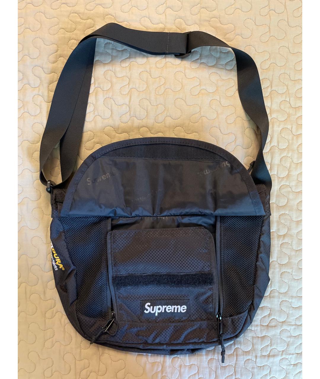 SUPREME Черная сумка на плечо, фото 3