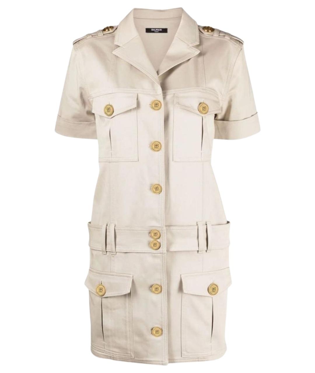 BALMAIN Бежевое платье, фото 1