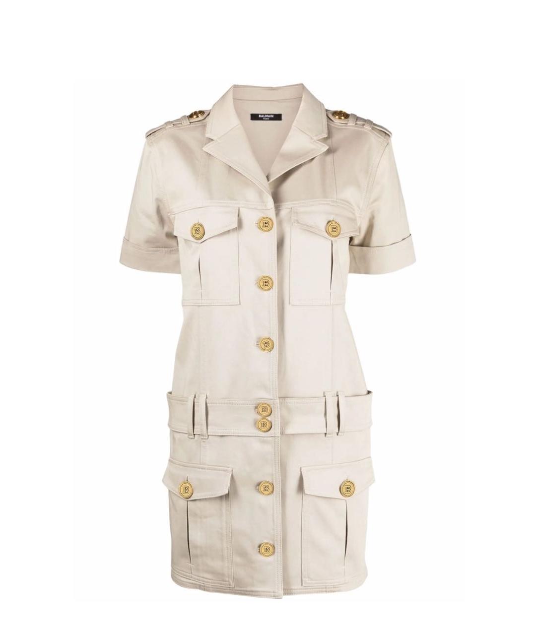 BALMAIN Бежевое платье, фото 7