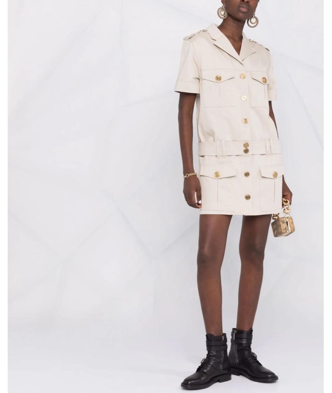 BALMAIN Бежевое платье, фото 2