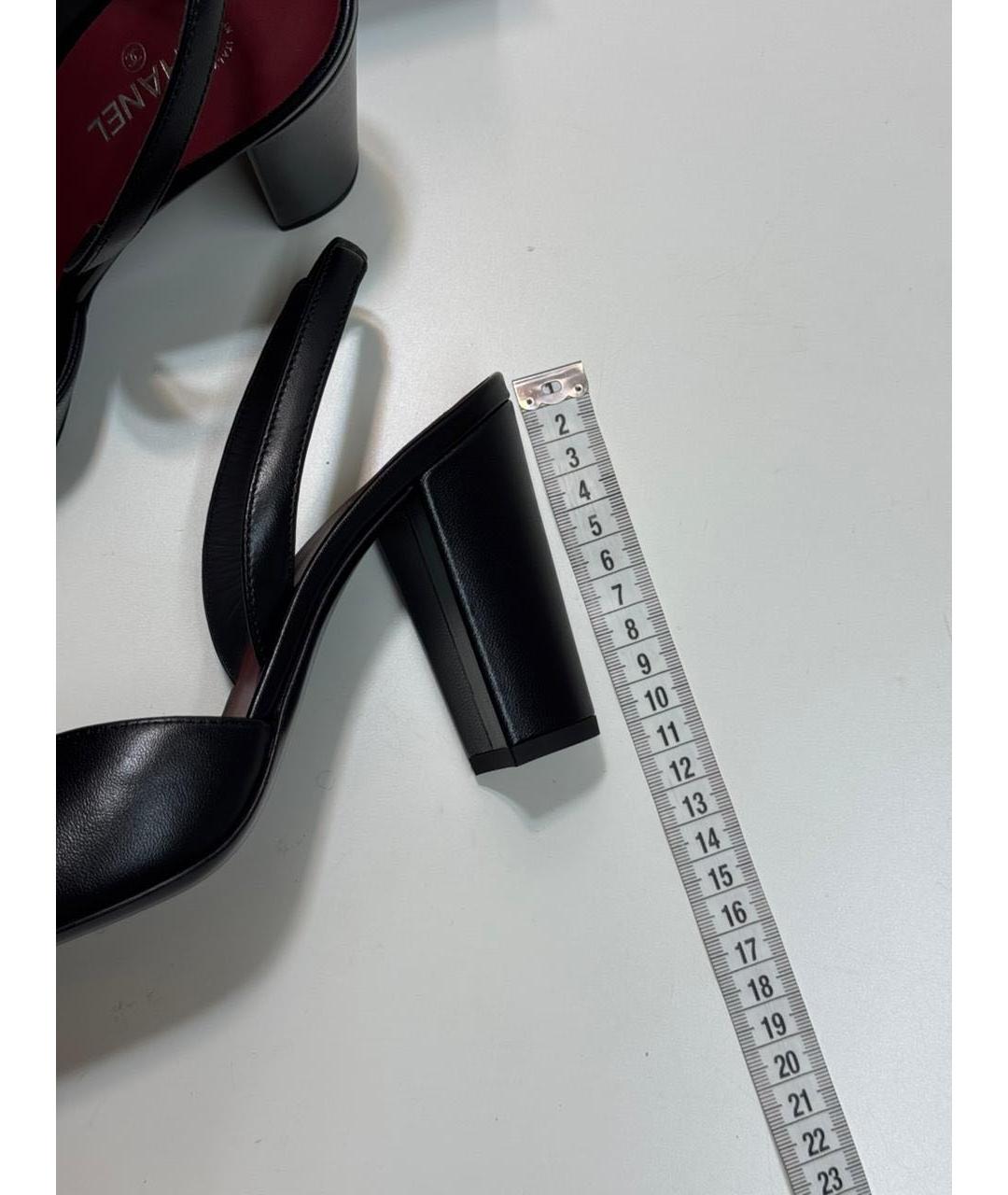 CHANEL Черные кожаные туфли, фото 6