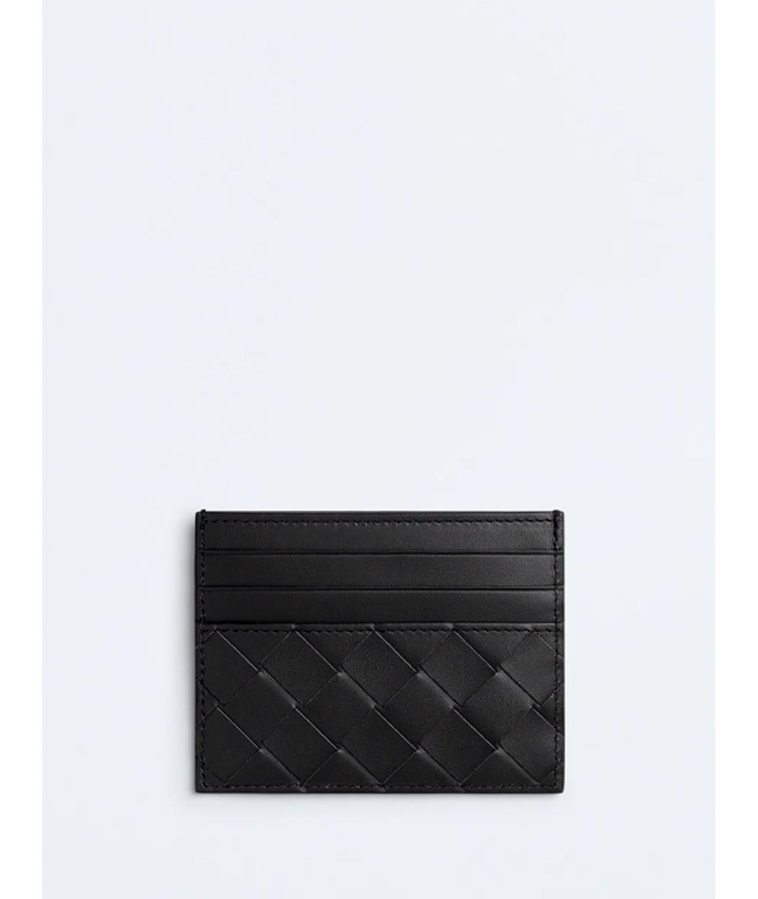 BOTTEGA VENETA Черный кожаный кардхолдер, фото 2