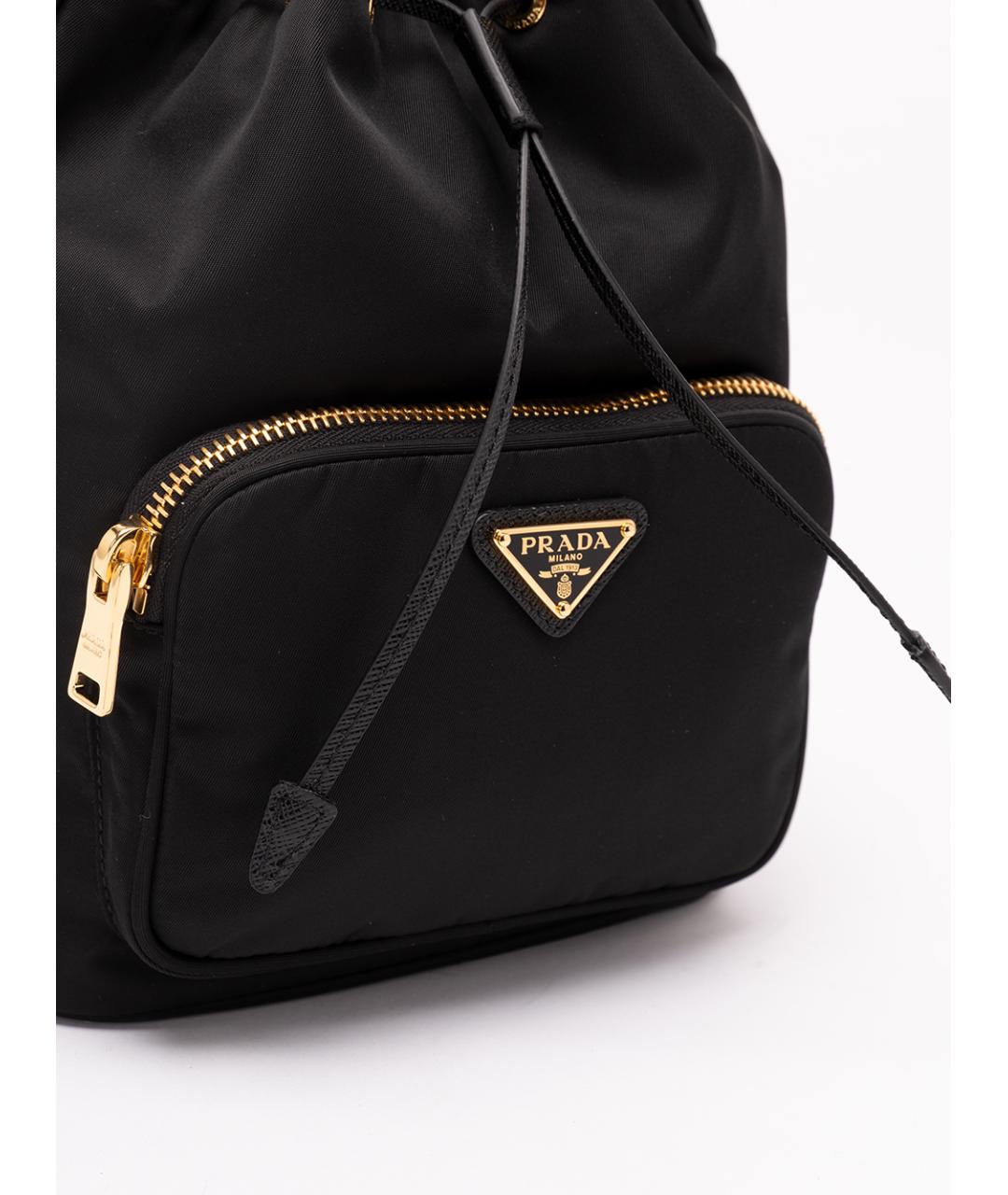 PRADA Черная тканевая сумка через плечо, фото 4
