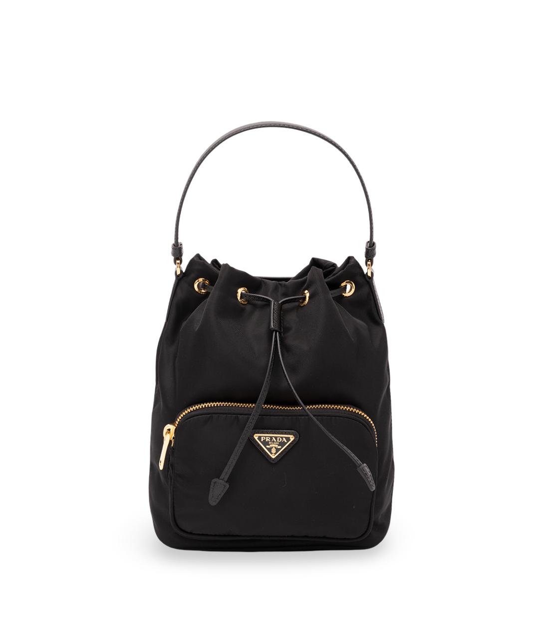 PRADA Черная тканевая сумка через плечо, фото 1