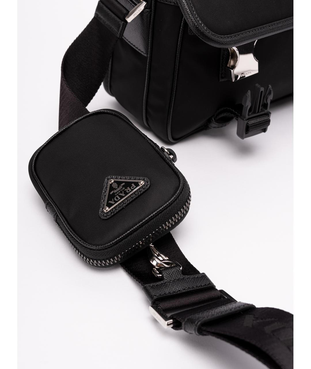 PRADA Черная синтетическая сумка на плечо, фото 5