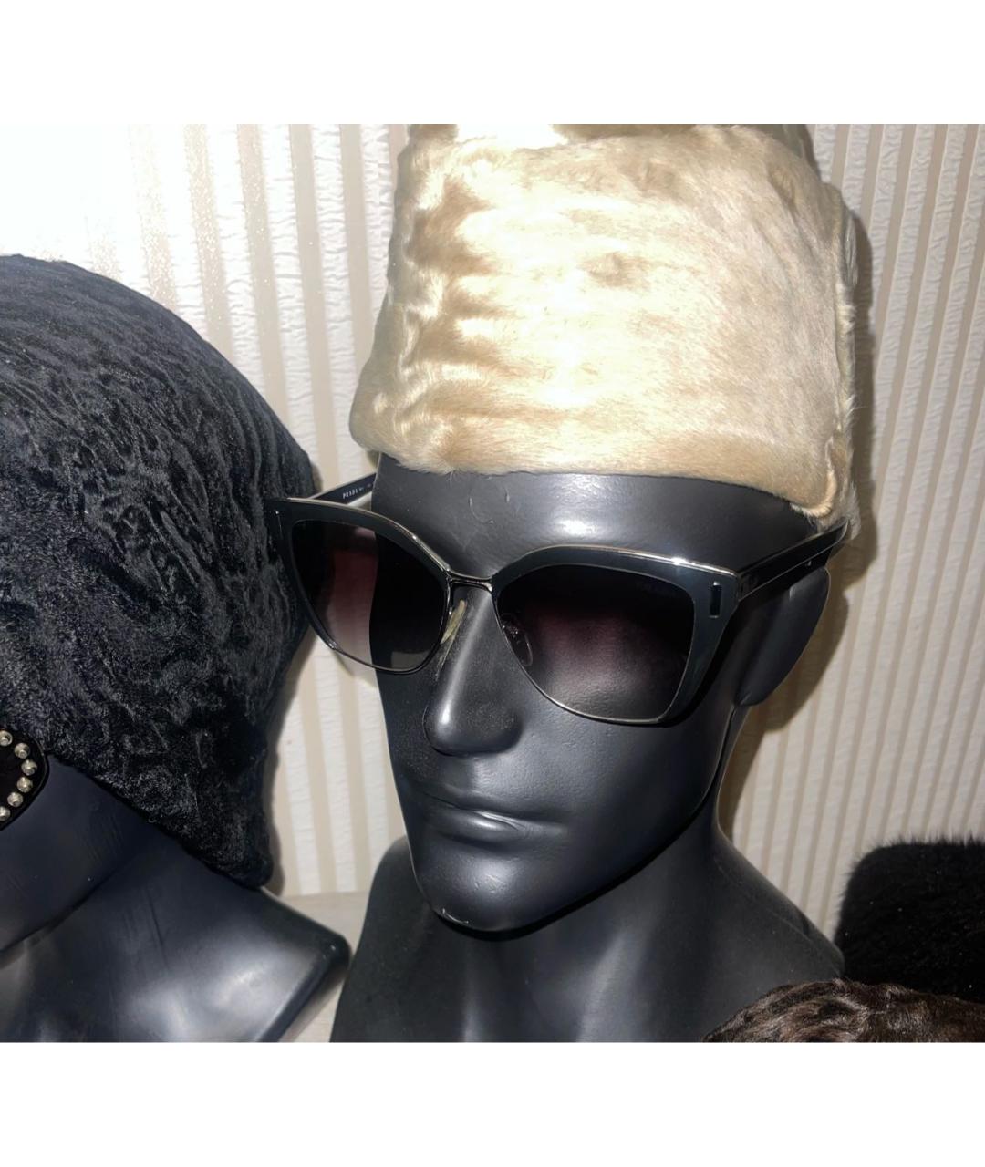 PRADA Черные пластиковые солнцезащитные очки, фото 4