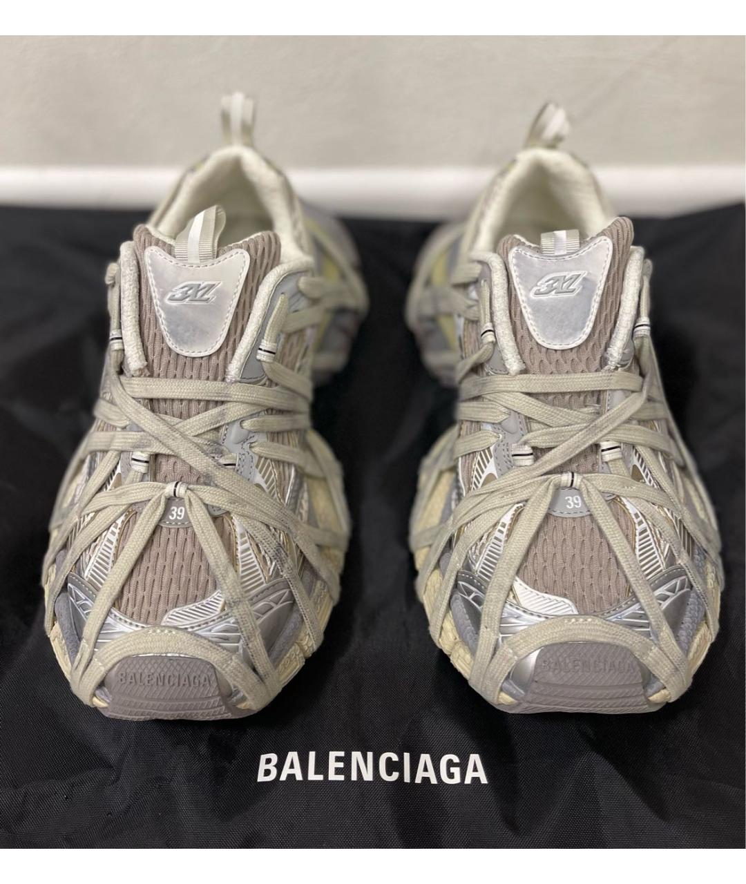 BALENCIAGA Серые текстильные кроссовки, фото 2