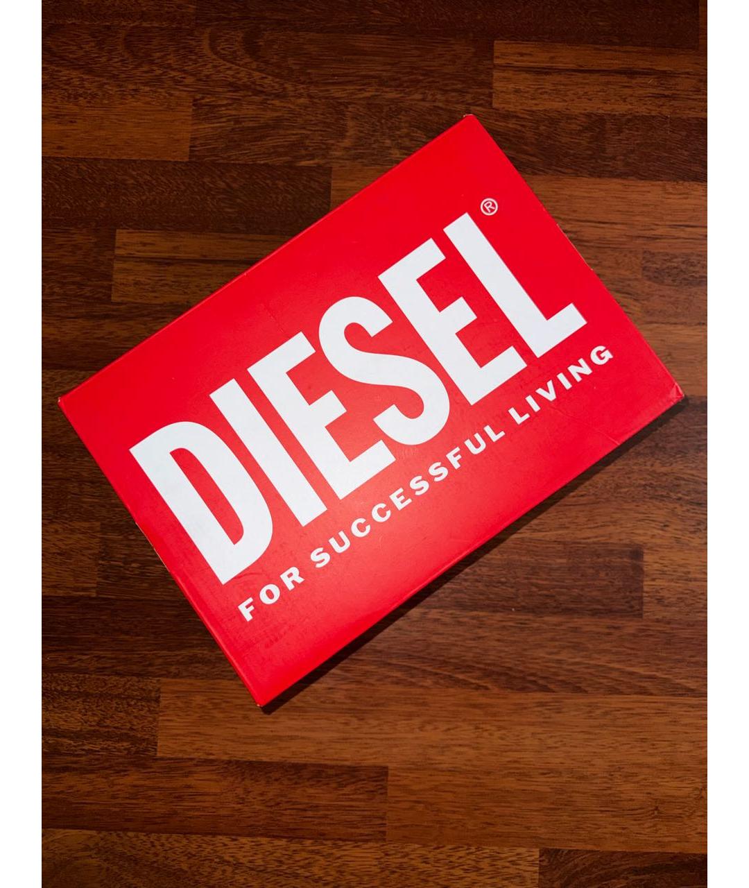 DIESEL Белые кожаные высокие кроссовки / кеды, фото 8