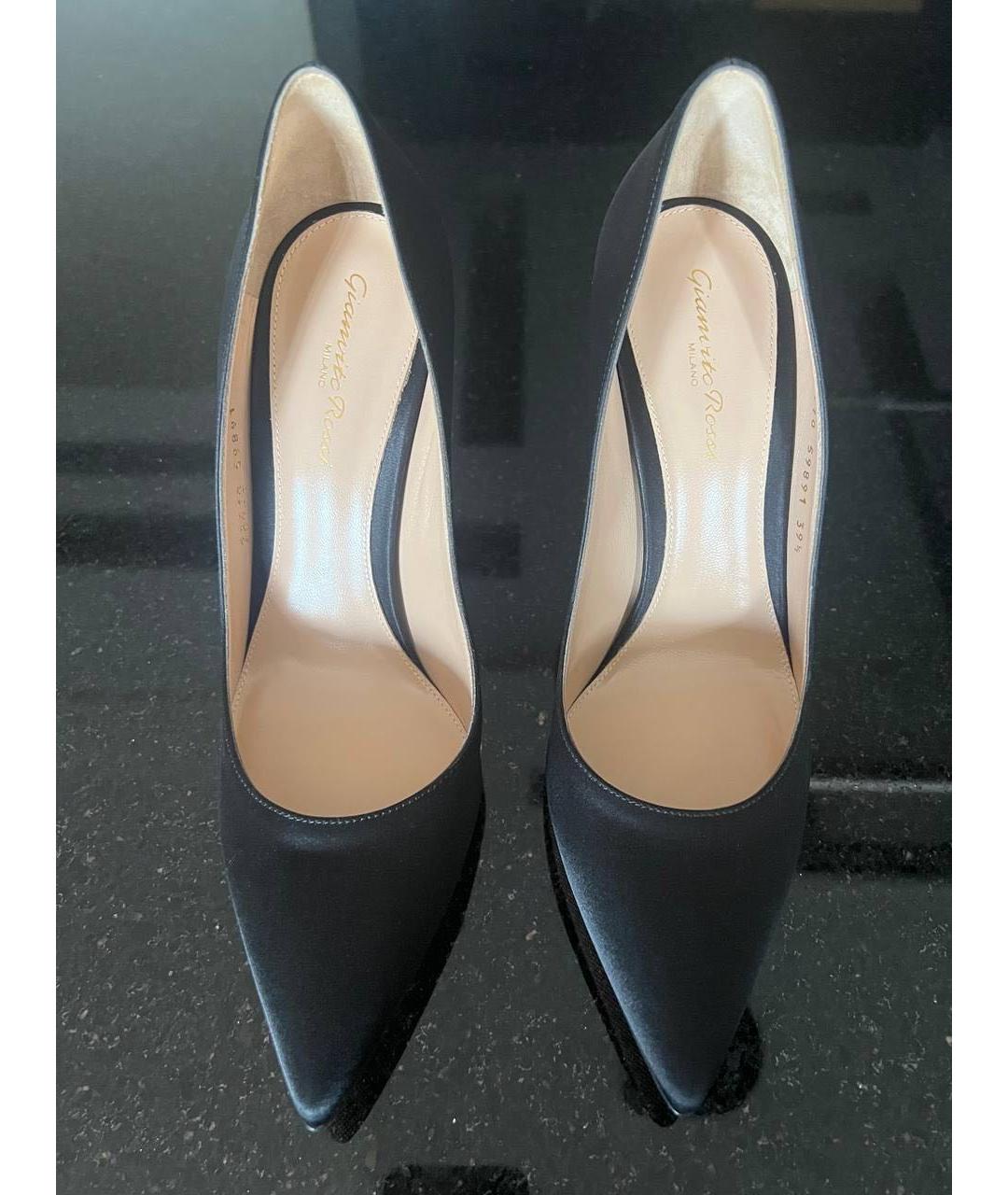 GIANVITO ROSSI Черные текстильные туфли, фото 2