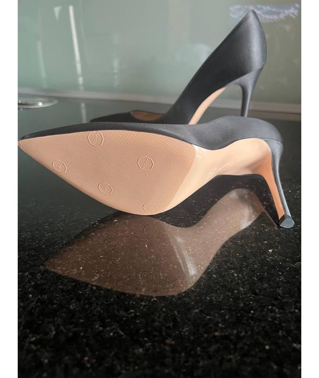 GIANVITO ROSSI Черные текстильные туфли, фото 3
