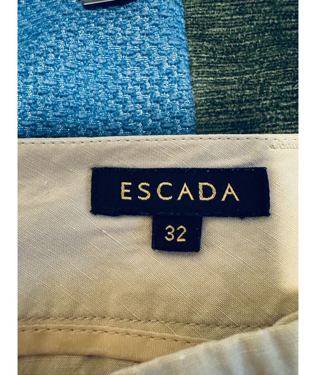 ESCADA Бежевые шелковые брюки узкие, фото 3