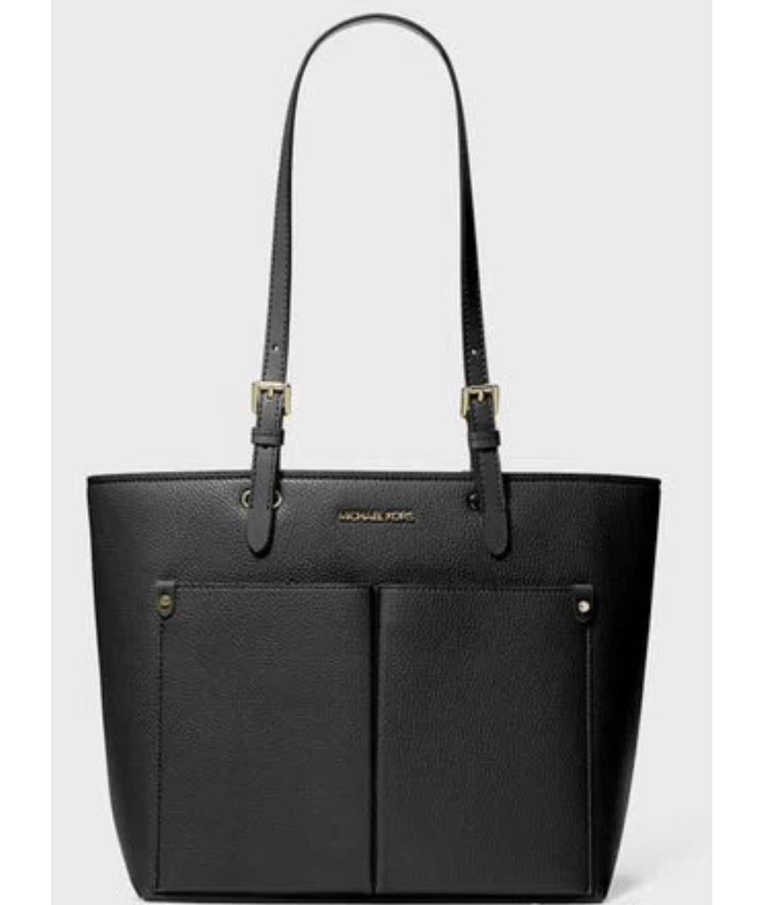 MICHAEL KORS Черная кожаная сумка тоут, фото 8