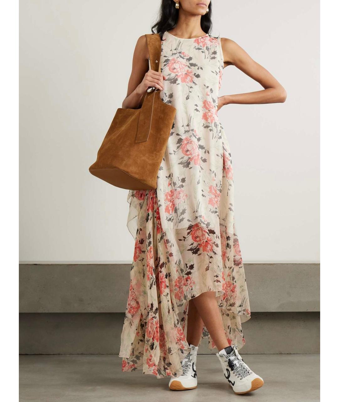 LOEWE Розовое шелковое коктейльное платье, фото 5