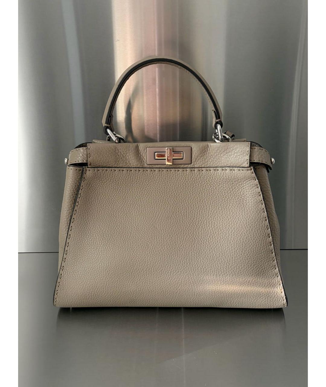 FENDI Кожаная сумка тоут, фото 7