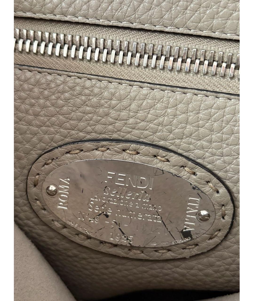FENDI Кожаная сумка тоут, фото 5