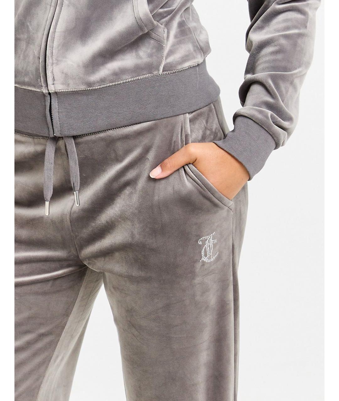 JUICY COUTURE Серый велюровый спортивные костюмы, фото 3