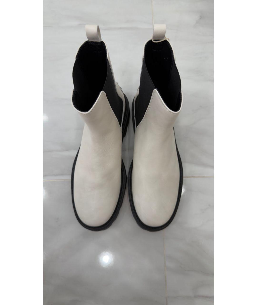 TOD'S Белые кожаные ботинки, фото 2