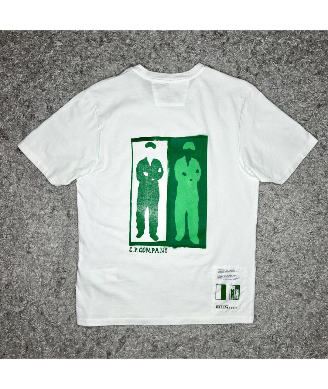 CP COMPANY Белая хлопковая футболка, фото 2