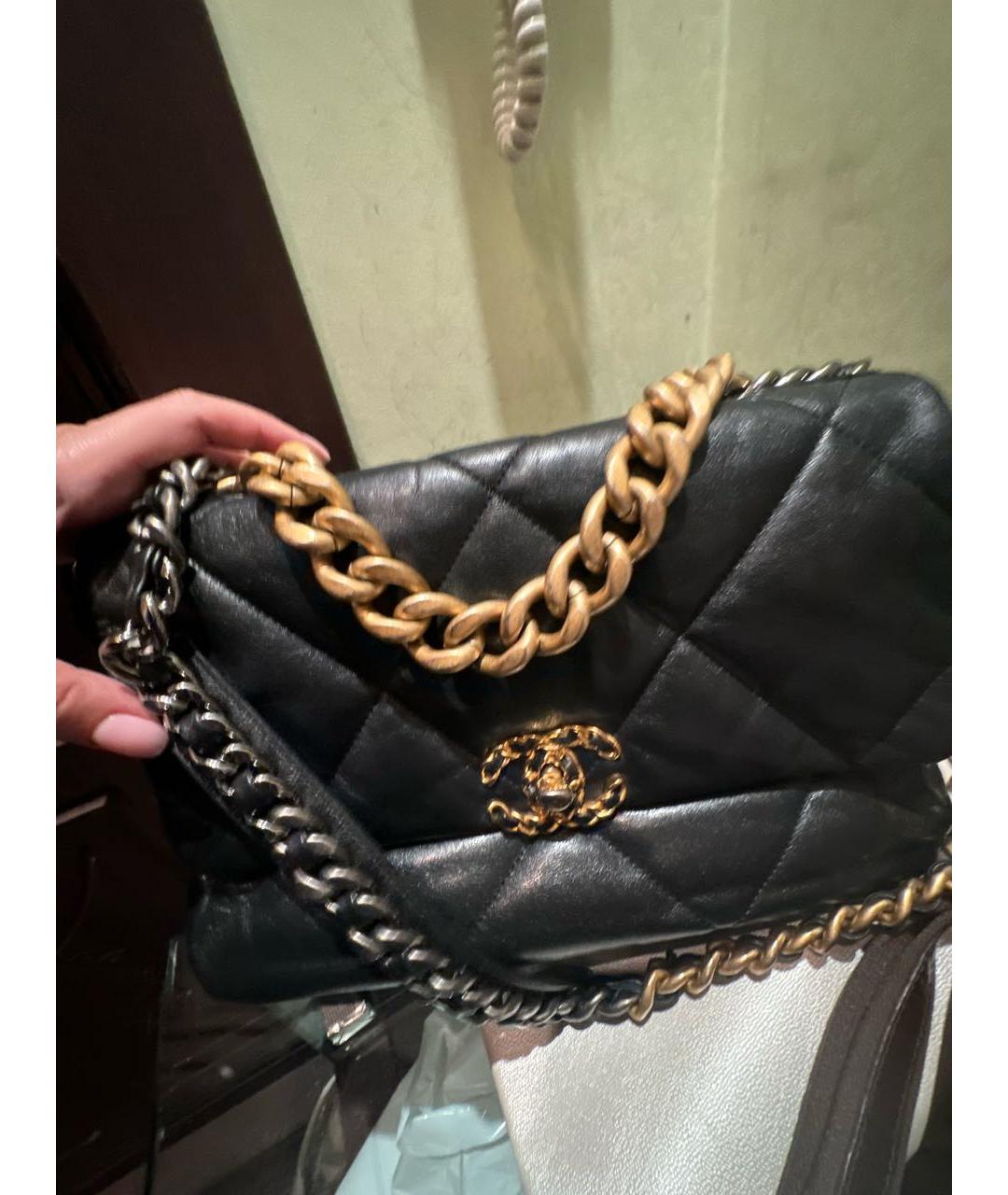 CHANEL Черная кожаная сумка через плечо, фото 6