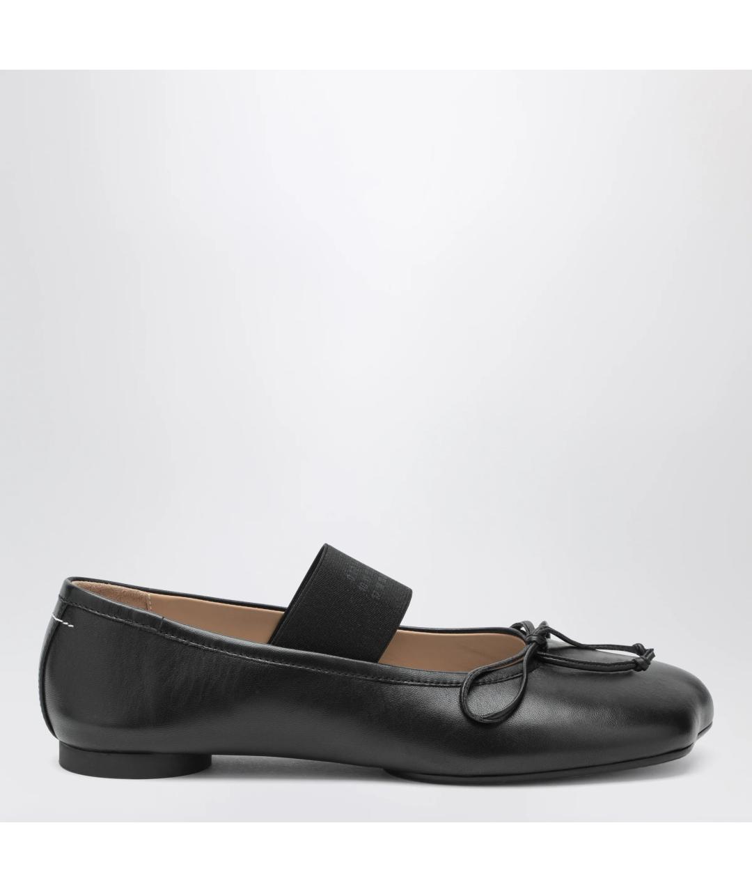 MM6 MAISON MARGIELA Черные кожаные балетки, фото 3