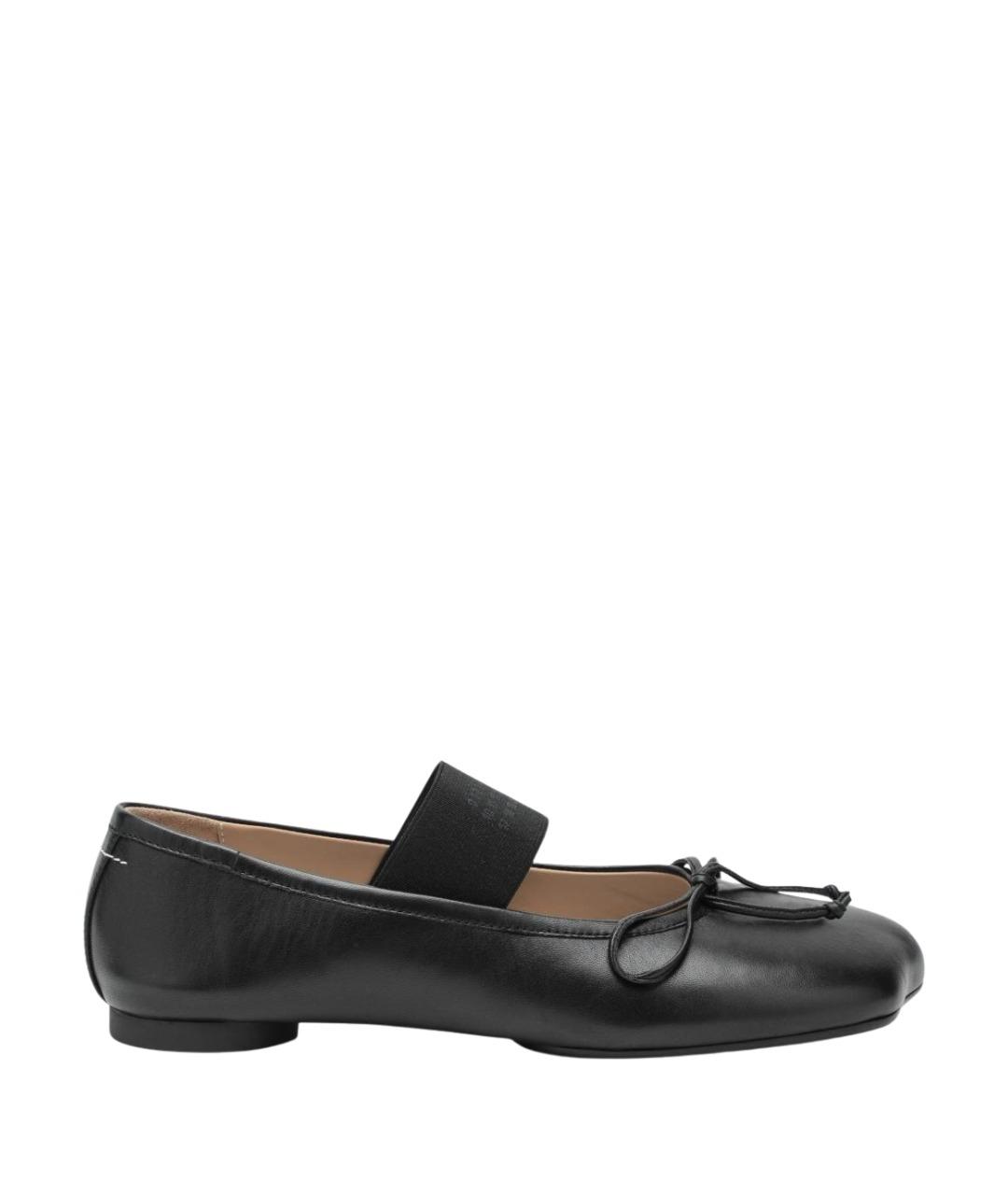 MM6 MAISON MARGIELA Черные кожаные балетки, фото 1