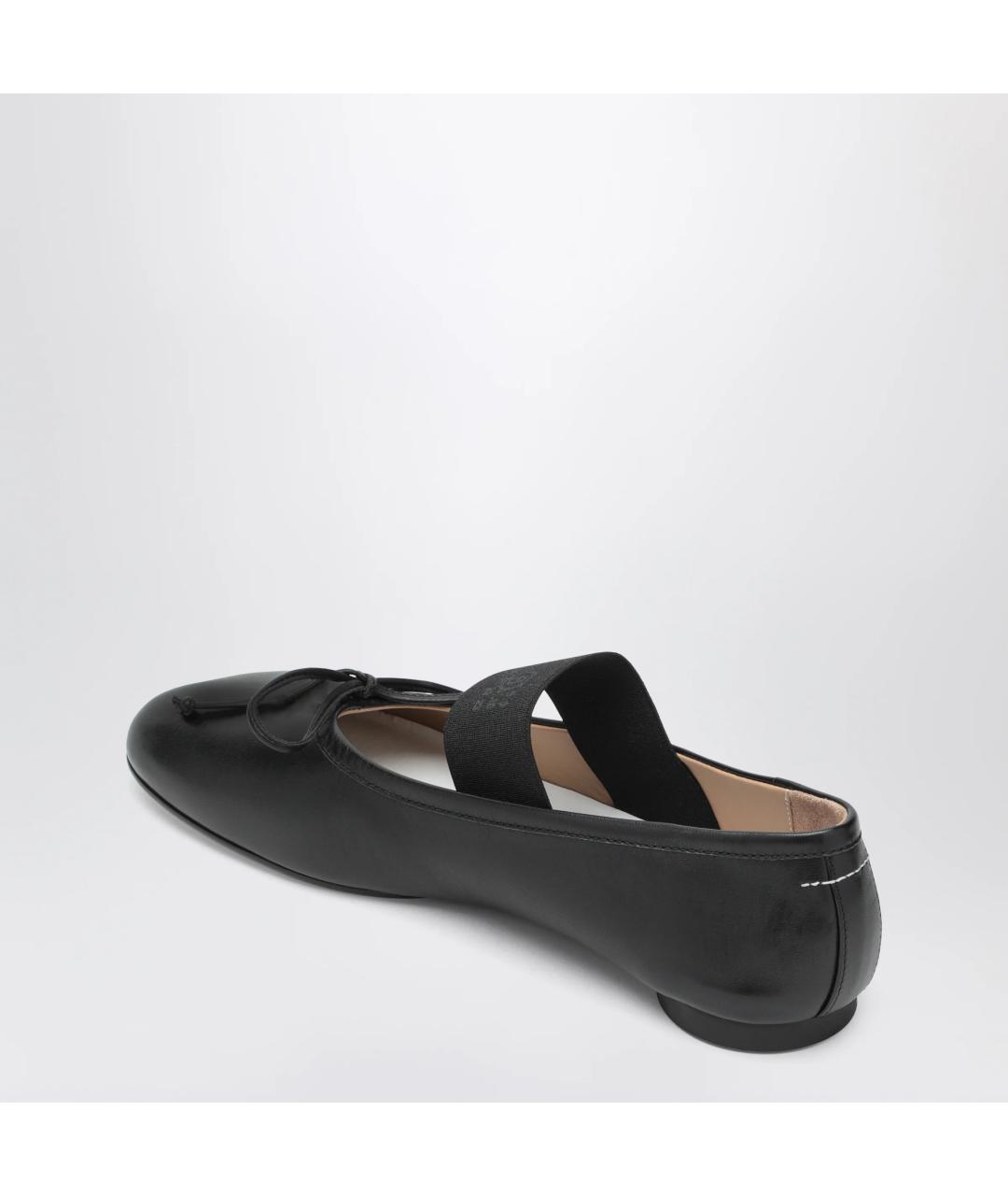 MM6 MAISON MARGIELA Черные кожаные балетки, фото 2