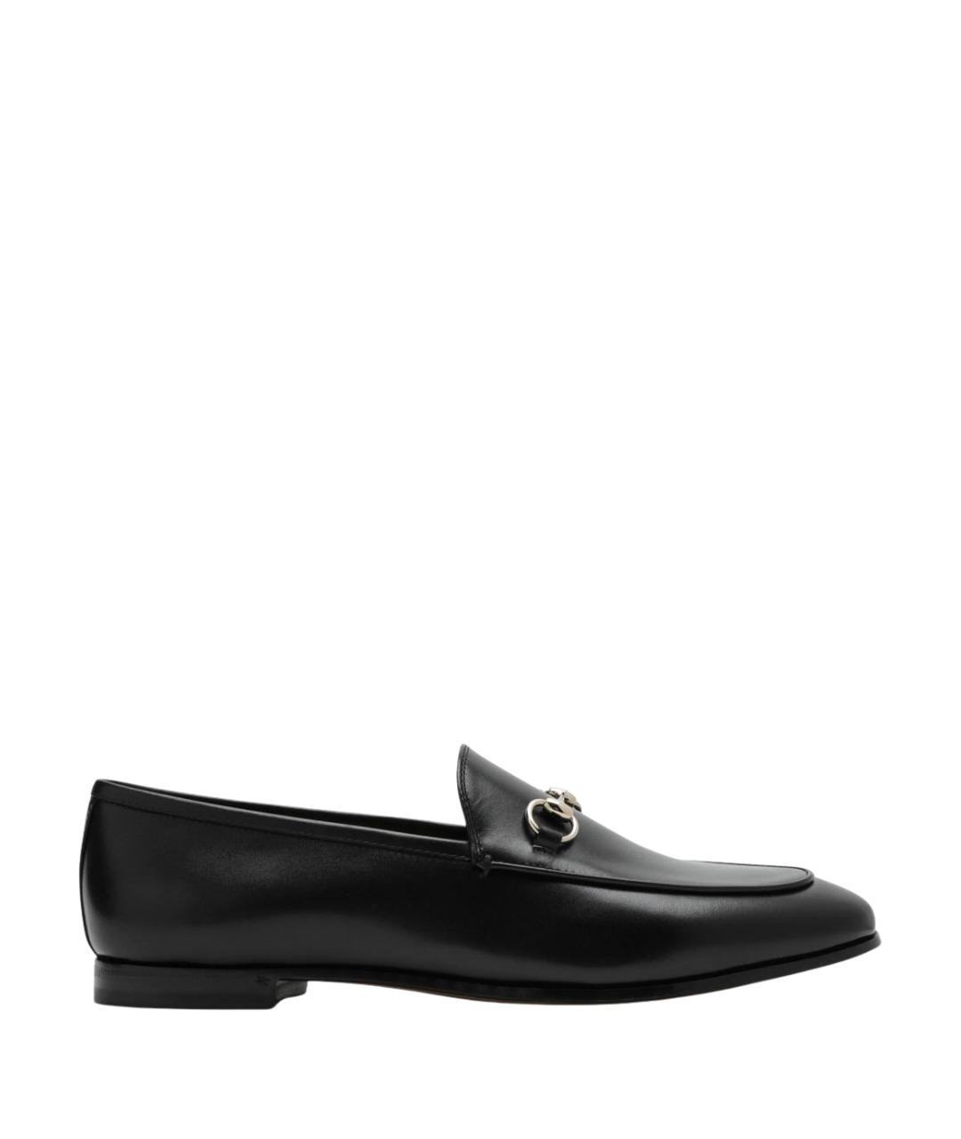GUCCI Черные кожаные лоферы, фото 1