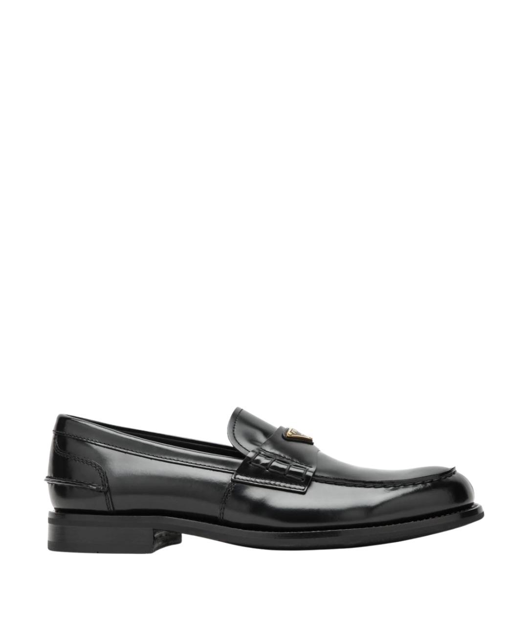 PRADA Черные кожаные лоферы, фото 1