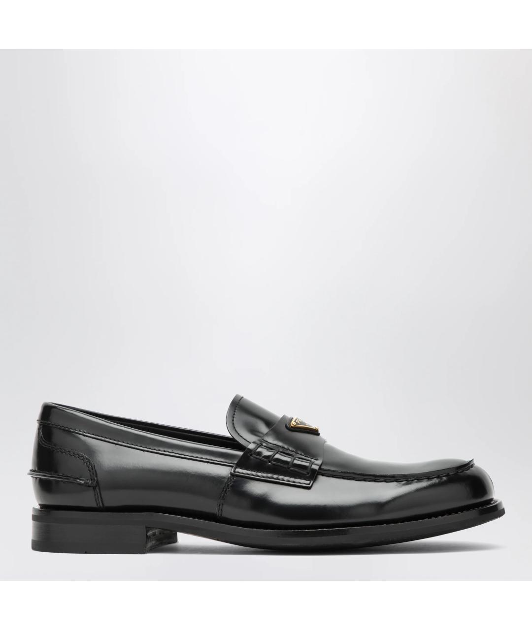 PRADA Черные кожаные лоферы, фото 3