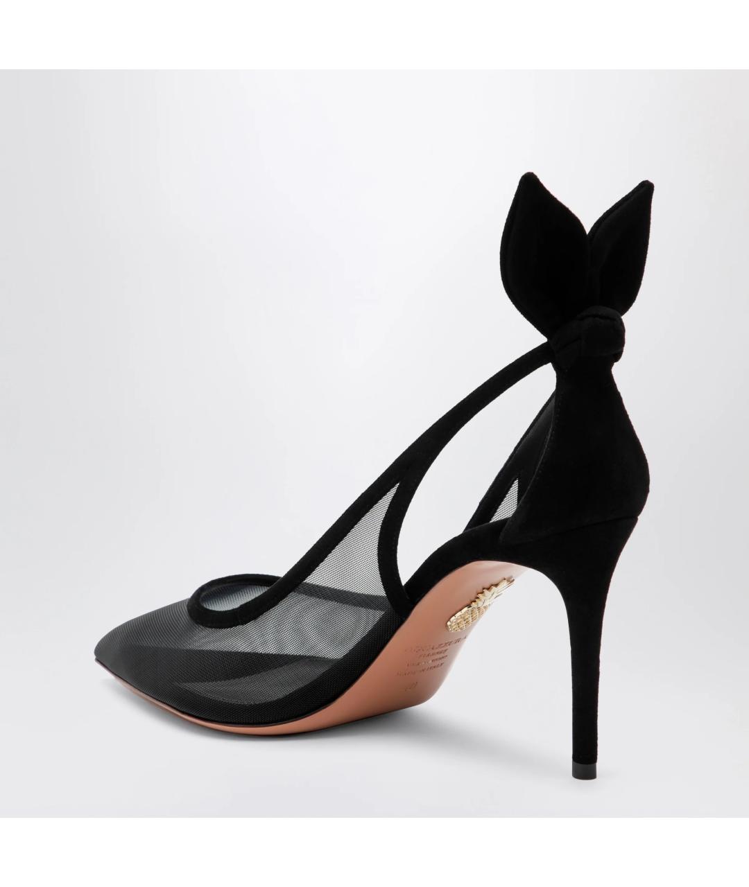 AQUAZZURA Черные синтетические туфли, фото 2