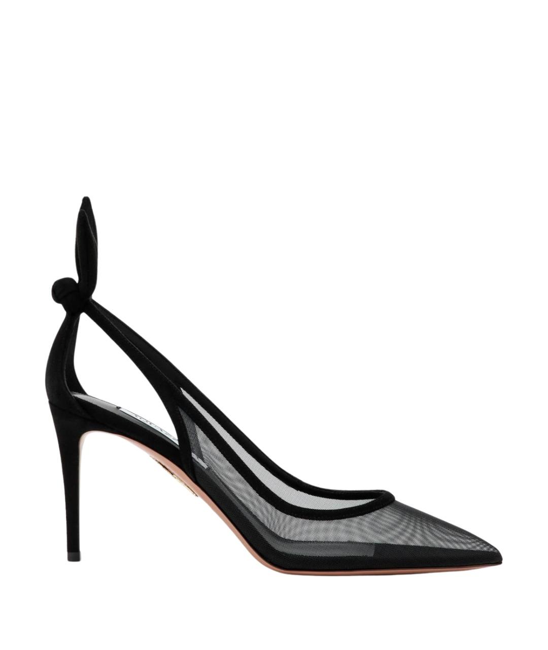 AQUAZZURA Черные синтетические туфли, фото 1
